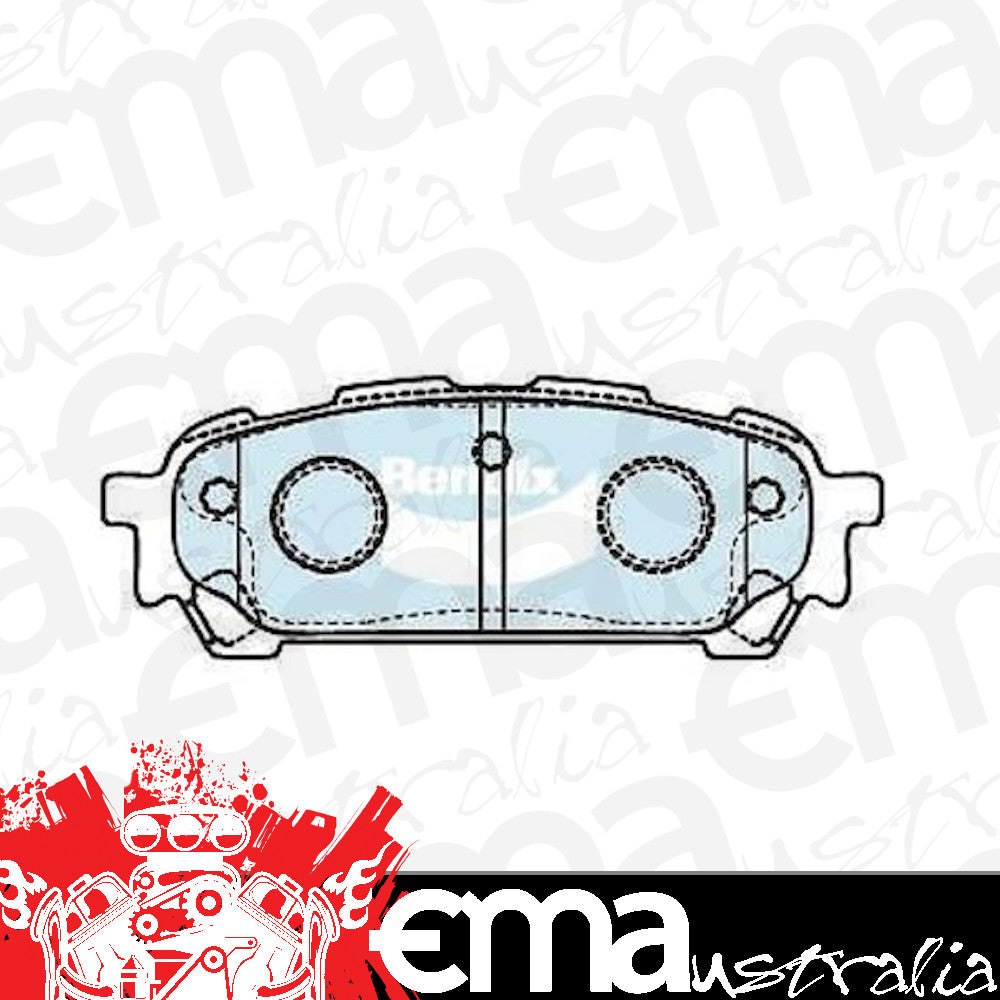 Bendix Brakes DB1672CT Bendix Gct Rear Brake Pads For Subaru Forrester Impreza Liberty '03-'09