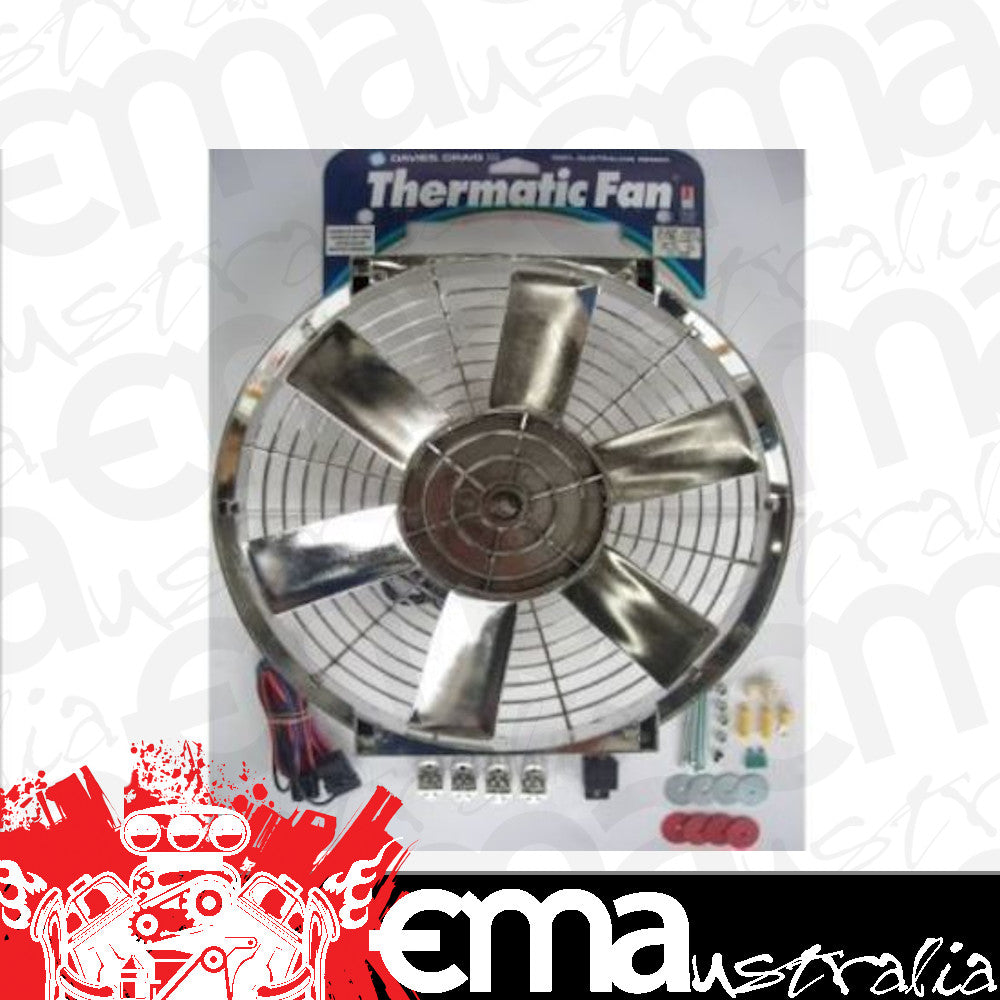 Davies Craig DC0074 16" Chrome Thermo Fan & Wiring 12V