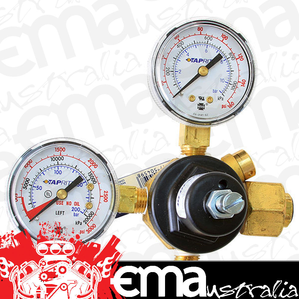 Dedenbear DE-ABR Adjustable Co-2 Regulator w/ Dual Gauges