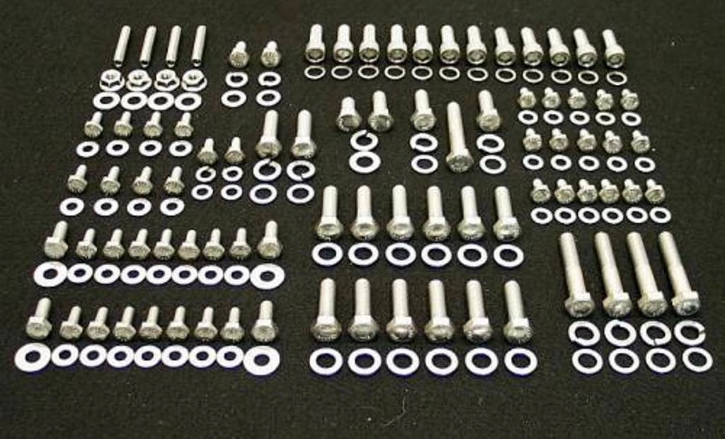 SMALL BLOCK CHEV ENGINE BOLT KIT STAINLESS STEEL HEX (EMA-SBCBOLTKIT)