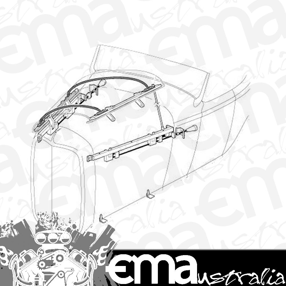 Dan Fink DFHL-4PC Bonnet Prop Kit suit 4 Piece Bonnet