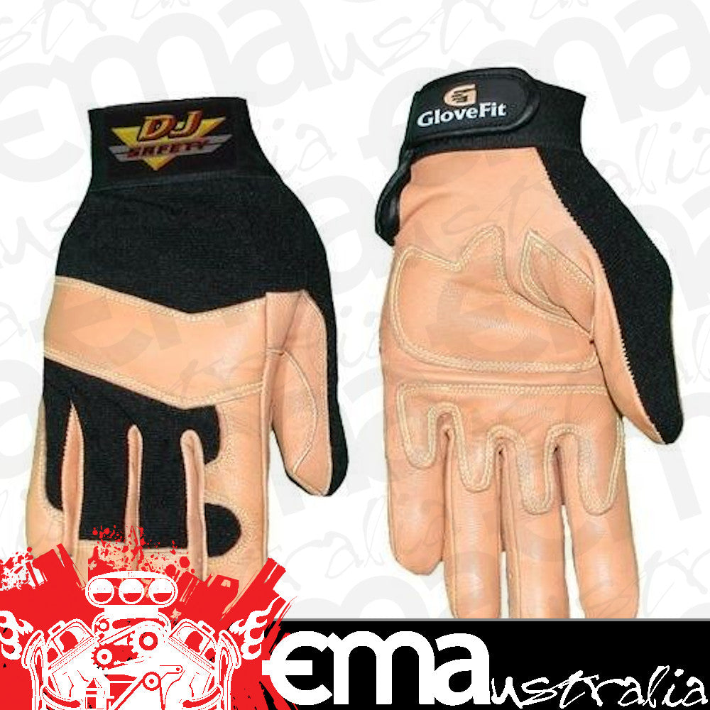 DJ Safety DJ025249 Goatskin Leather Mechanics/Crew GlOves Heavy Duty Men'S Large