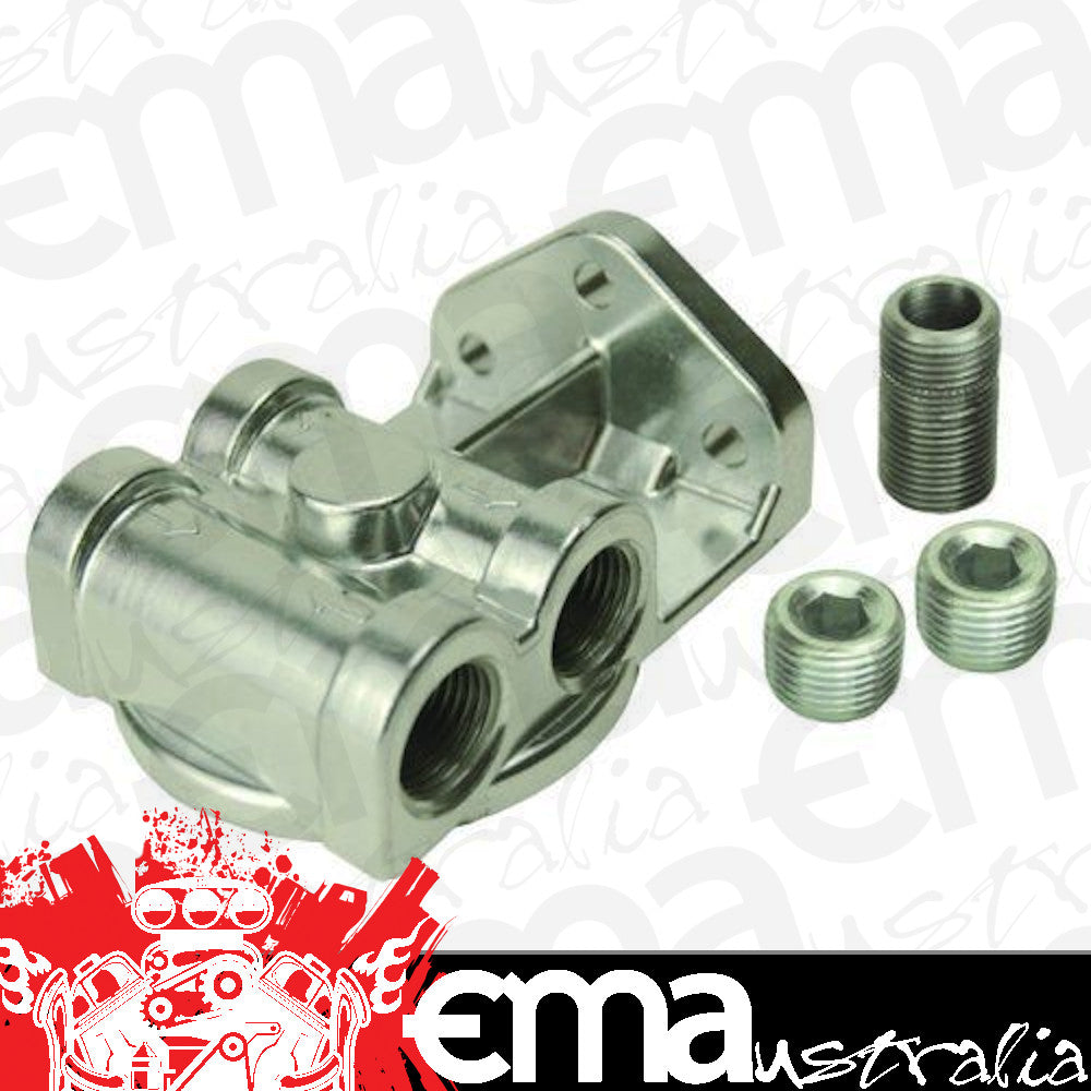 Derale 25709 Side Ports Filter Mount, 1/2" NPT