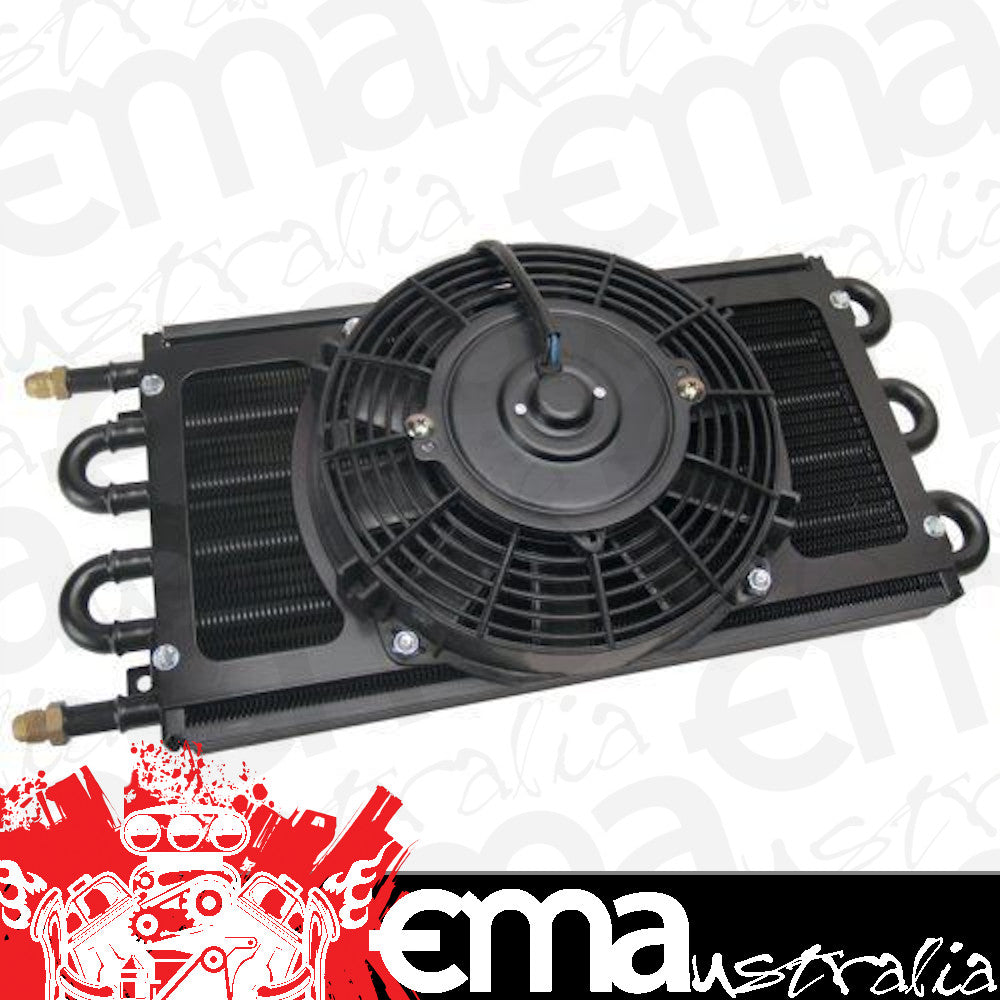Derale DP12731 Dyno-Cool 6 Pass Fluid Cooler 17.50"L X 7.625"H X 3.75"W Fan 8"