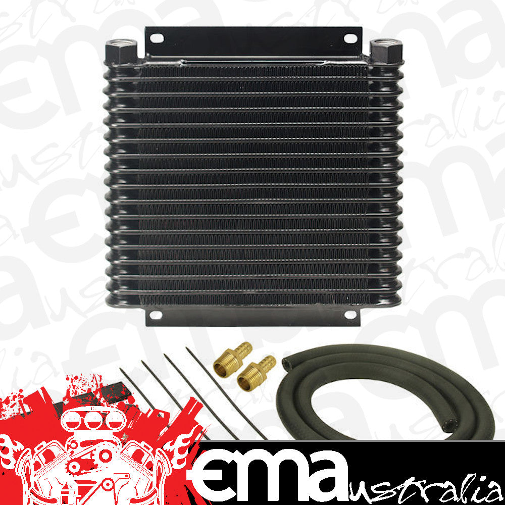 Derale DP13614 9000 Transmission Cooler , 1/2" NPT 10.125"L X 11.875"H X 1.25"T