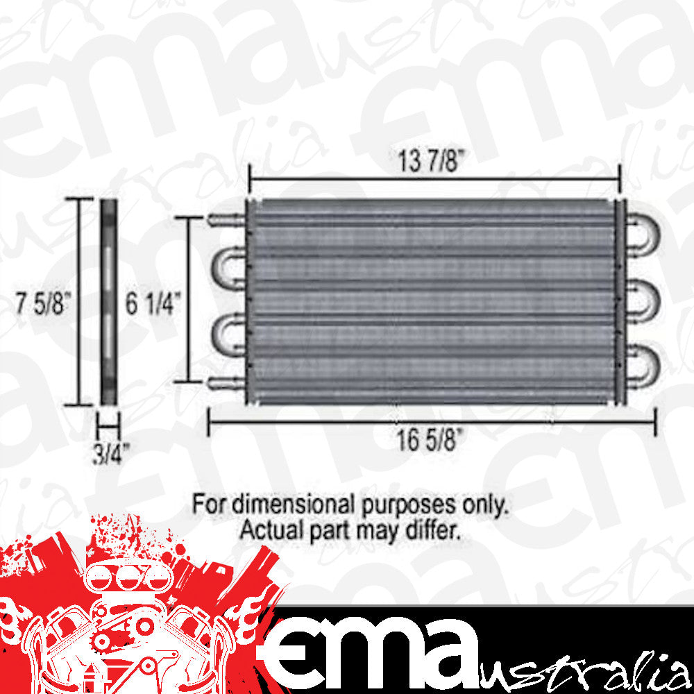 Derale 15551 6 Pass Series 7000 Alum/Copper Universal Engine Oil Cooler Kit, Spin On Adapter