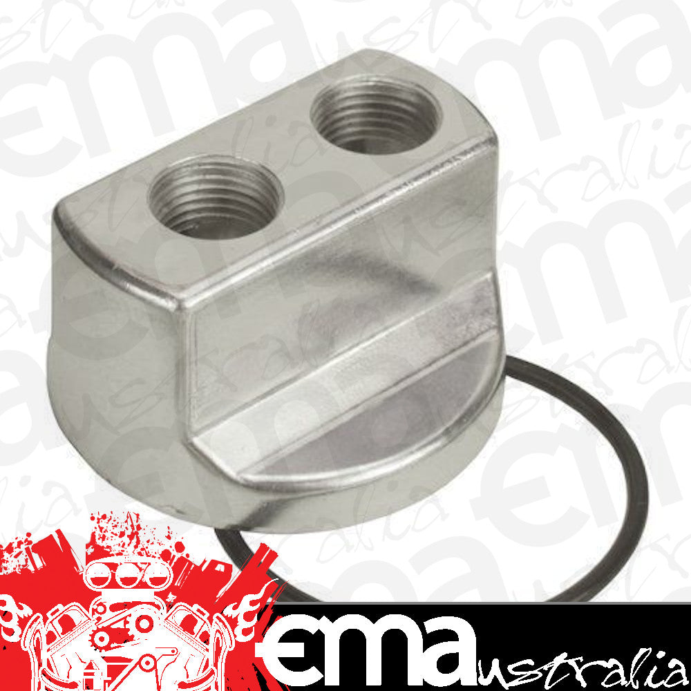 Derale DP15703 Standard Series Engine Spin-On Adapter 3/4"-16 Thread 1/2" Ports
