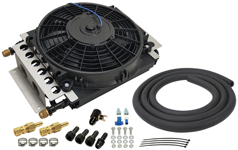 Derale 15900 16 Pass Electra-Cool Remote Transmission Cooler Kit, -8AN Inlets