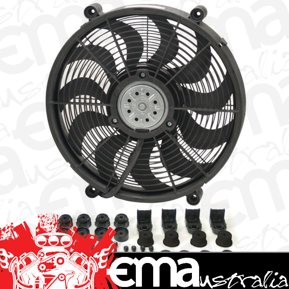 Derale DP16217 Standard High Output Single Rad Electric Fan 17" Fan Size, 16-7/8" L X 16-7/8" H X 2-5/8Quot; W