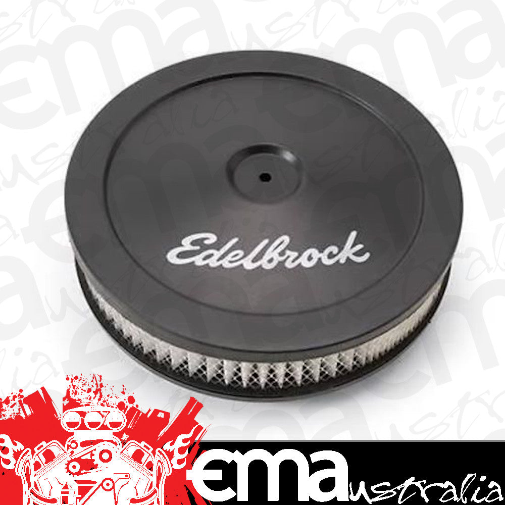 Edelbrock 1203 Pro-Flo Black 10" Round Air Cleaner with 2" Paper Element