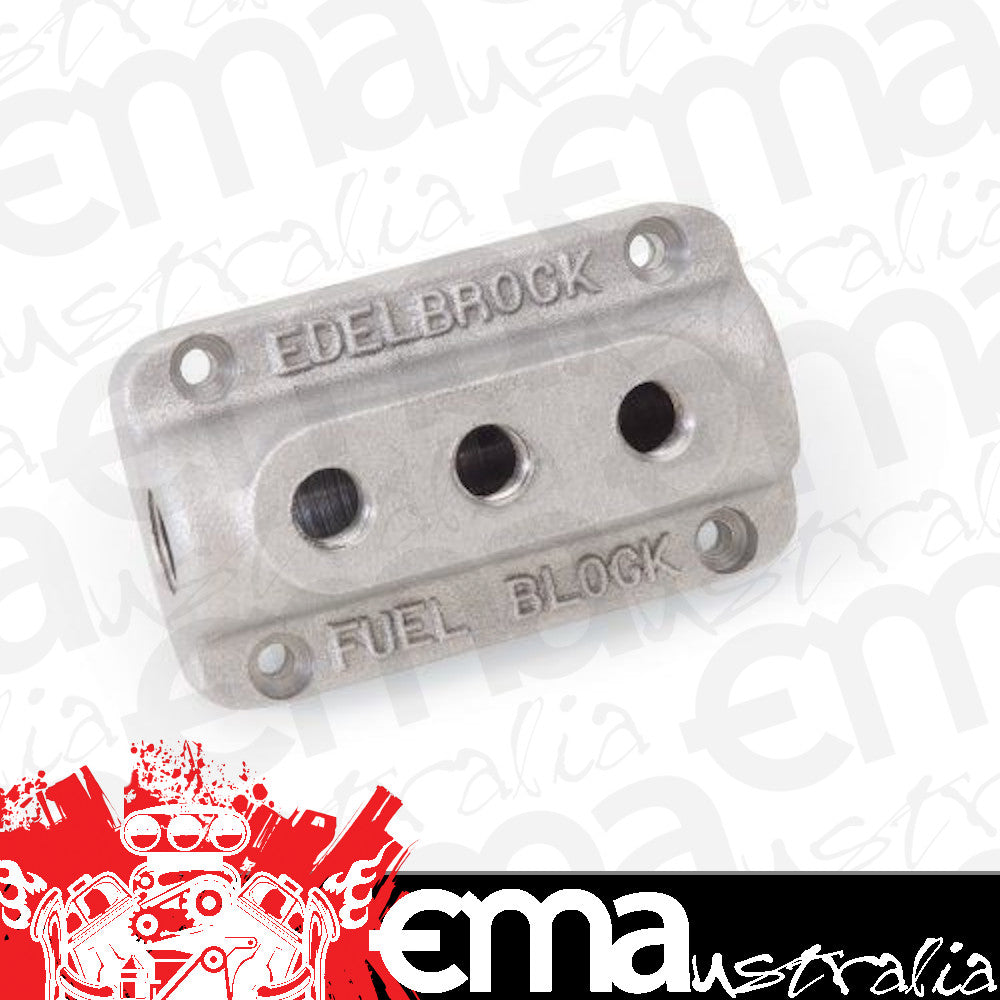 Edelbrock ED1285 Fuel Distribution Block 3 x 1/4" Outlets 1 x 3/8" Inlet