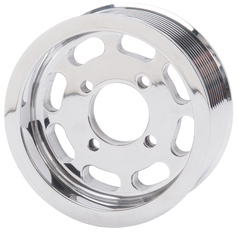 Edelbrock 15842 Edelbrock Competition Supercharger Pulley #15842 4.125 in. 10-Rib, Polished