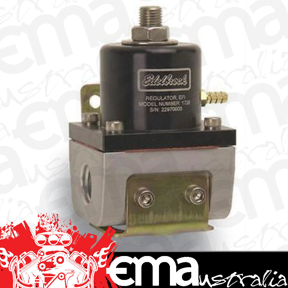 Edelbrock 1728 EFI Fuel Pressure Regulator -6 AN (180 GPH) in Black/Clear Finish