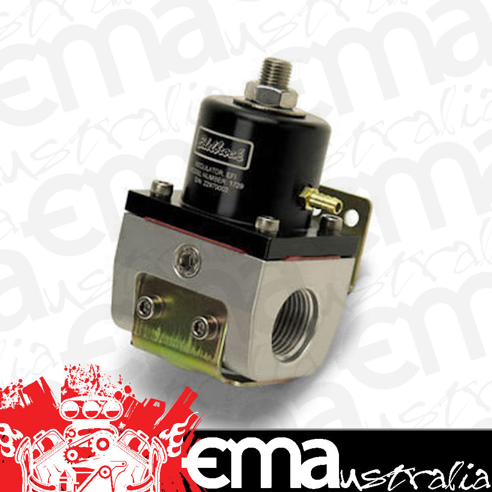 Edelbrock 1729 EFI Fuel Pressure Regulator -10 AN (180 GPH) in Black/Clear Finish