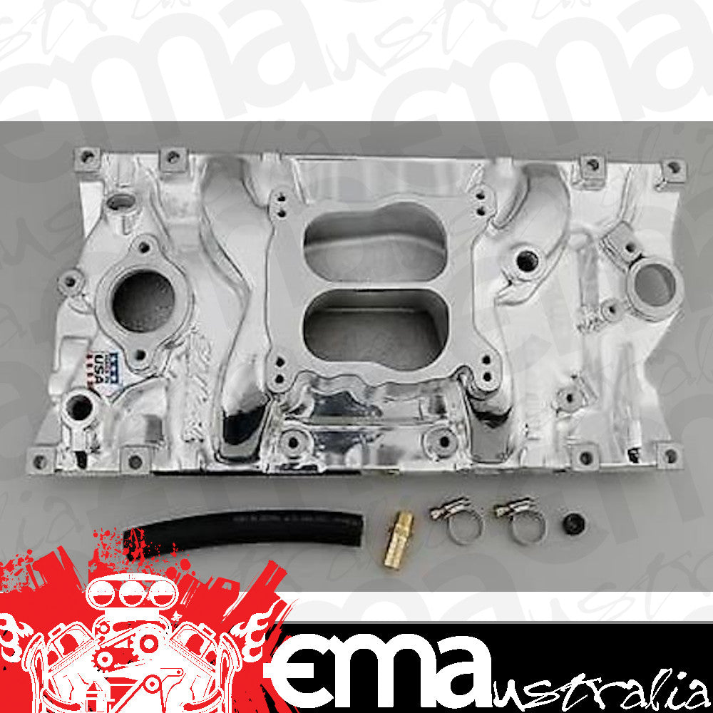 Edelbrock 21164 Performer Intake Manifold for Small-Block Chevy w/Vortec Heads, EnduraShine