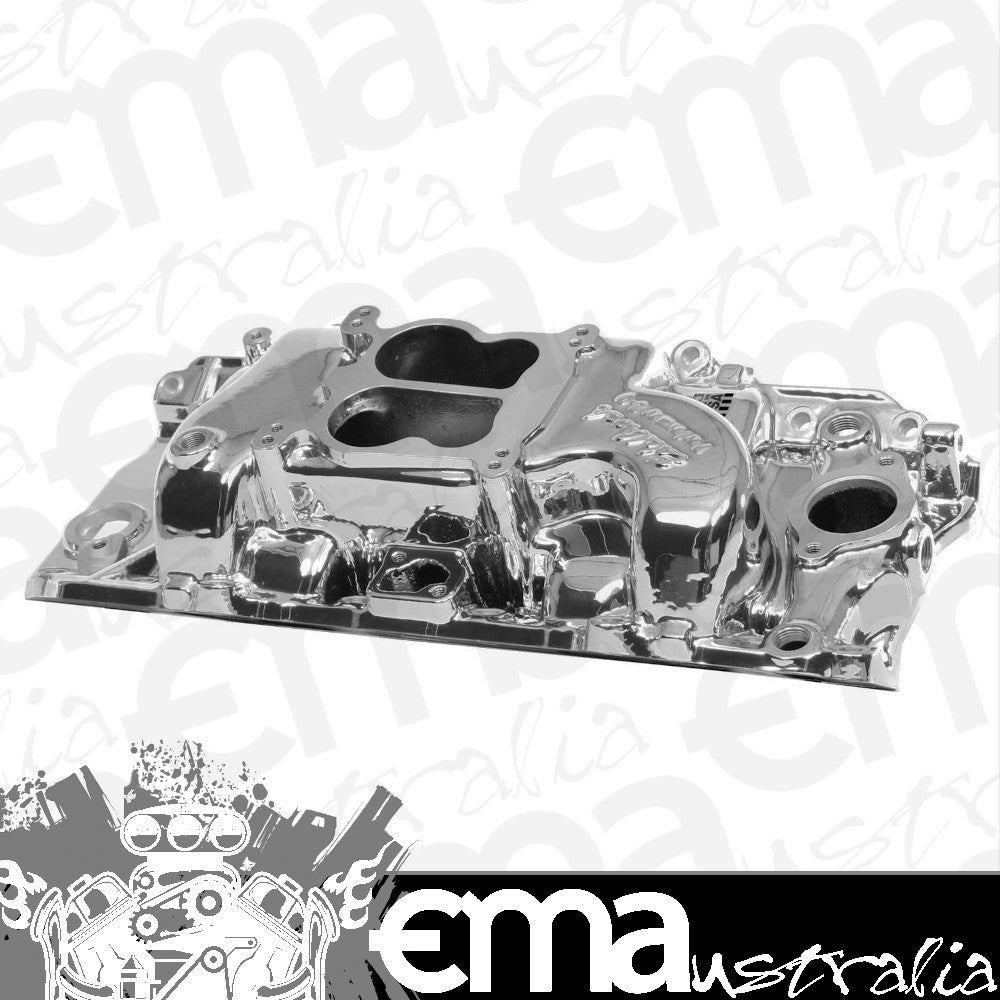 Edelbrock 21614 Performer 2-O Intake Manifold for 1965-90 Big-Block Chevy, EnduraShine Finish