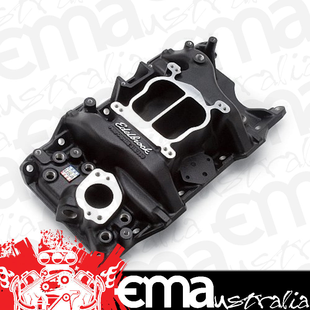 Edelbrock ED21763 Performer Intake Manifold Chrysler 318-360 Idle - 5500 RPM Dual Plane Non-Egr Black Finish ED21763