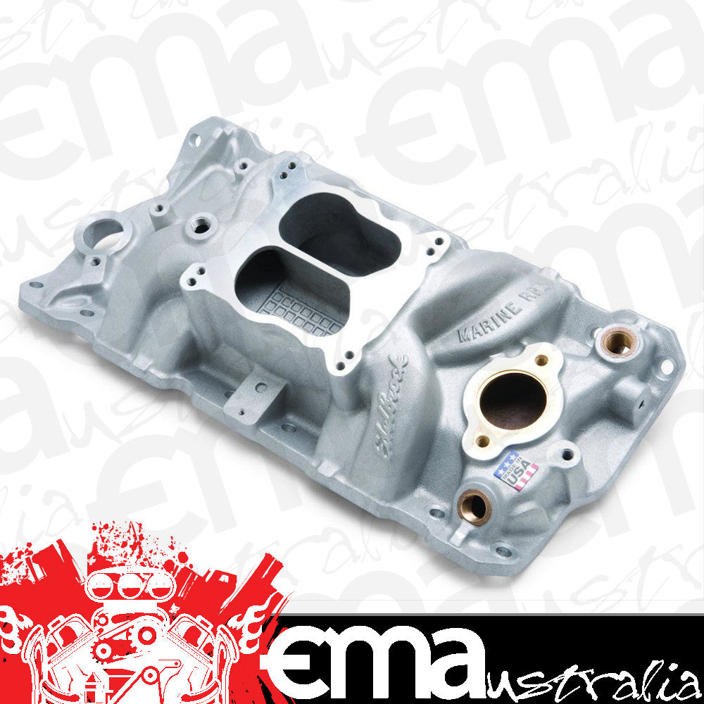Edelbrock 2504 Performer RPM Q-JET Marine Application Intake Manifold Small-Block Chevy