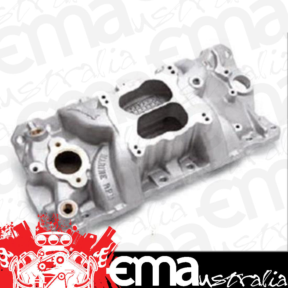 Edelbrock 2506 Performer RPM Q-JET Marine Application Intake Manifold Small-Block Chevy 1987-95