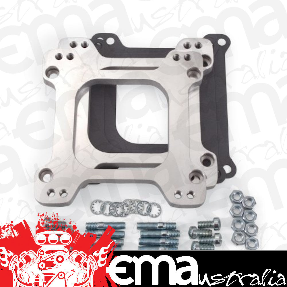 Edelbrock ED2694 Carburettor Adapter - Standard-Flange Sideways Adapters Pair,.550" Mounts Standard-Flange Holley Carbs Sideways On Tunnel Rams ED269