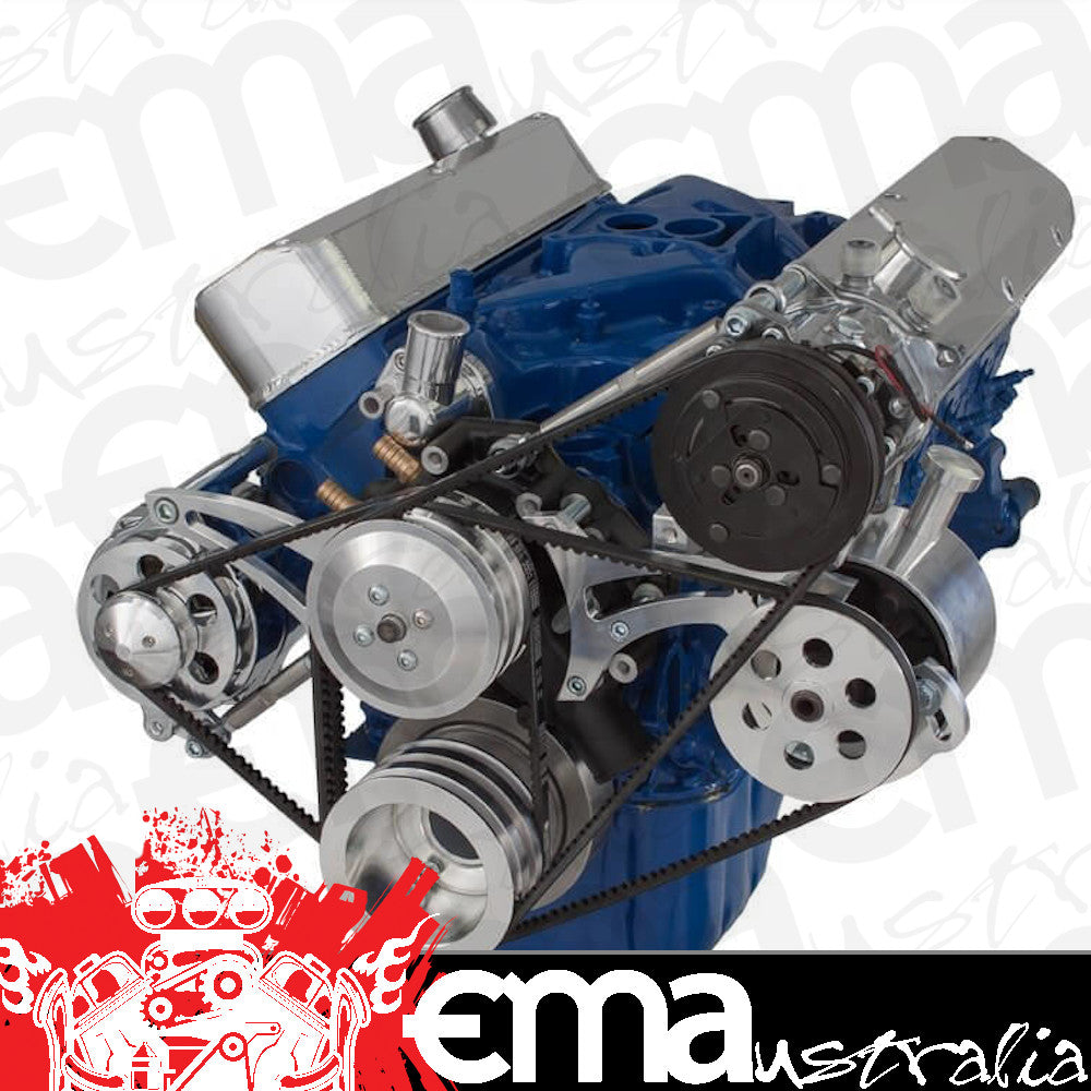CVF Racing CVF-302-AC-SYSTEM 302-AC-SYSTEM Ford 289-302-351W V-Belt System - AC Alternator & Power Steering