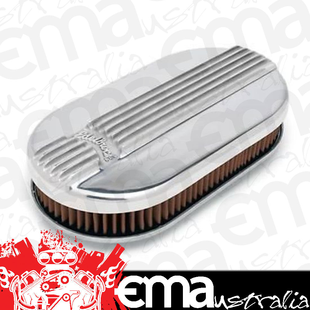 Edelbrock ED4115 Edelbrock Classic Series Polished Air Cleaner Oval 15"X8-1/4" ED4115