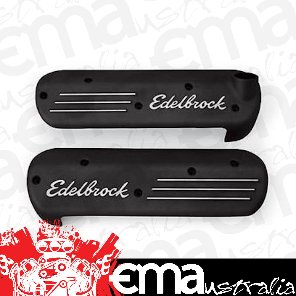 Edelbrock 41183 LS Series Coil Covers in Black Finish (3-3/8" Overall Height)