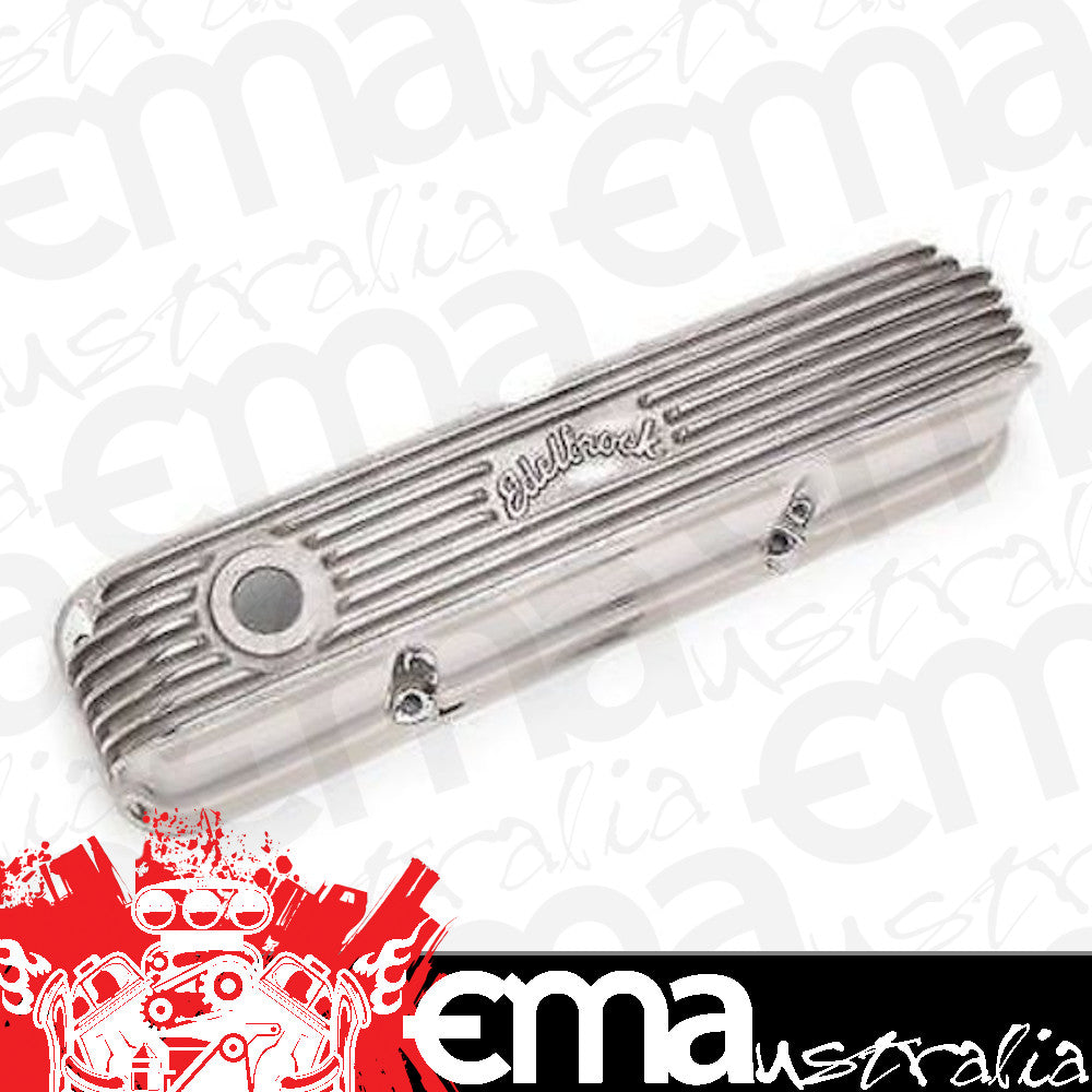 Edelbrock ED4162 Edelbrock Ford Fe 390-428 Classic Finned Valve Covers Alloy Polished ED4162