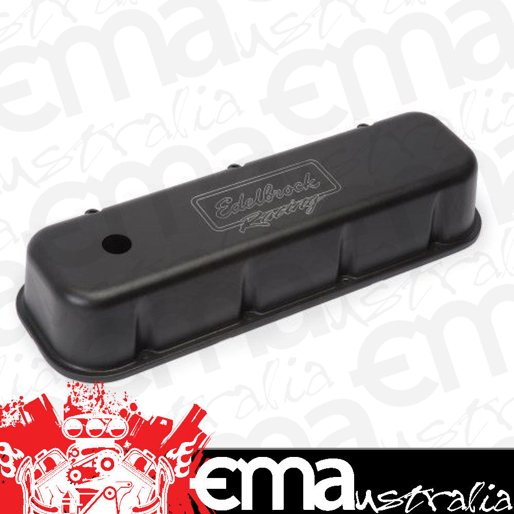 Edelbrock ED41803 Chev BB 396-454 V8 Victor Series Tall Alloy Valve Covers Black