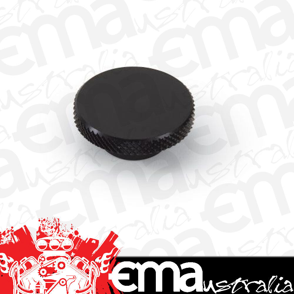 Edelbrock ED4209 Elite Series Knurled Air Cleaner Nut Black 1/4-20" Thread