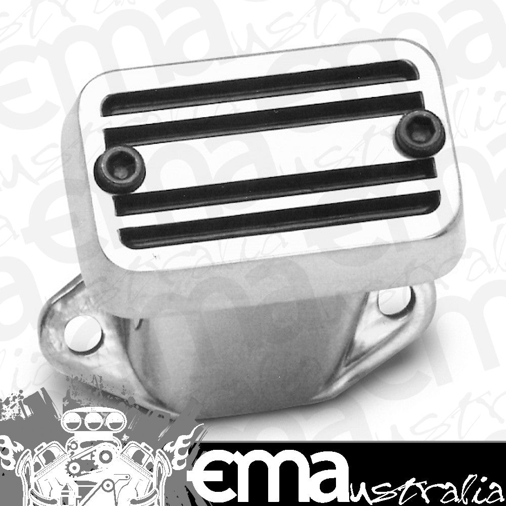 Edelbrock ED4212 Elite Series Breathers Rectangular Aluminium, Bolt-On Style, Top-Mounting 4" Tall, Polished W/Out Logo ED4212