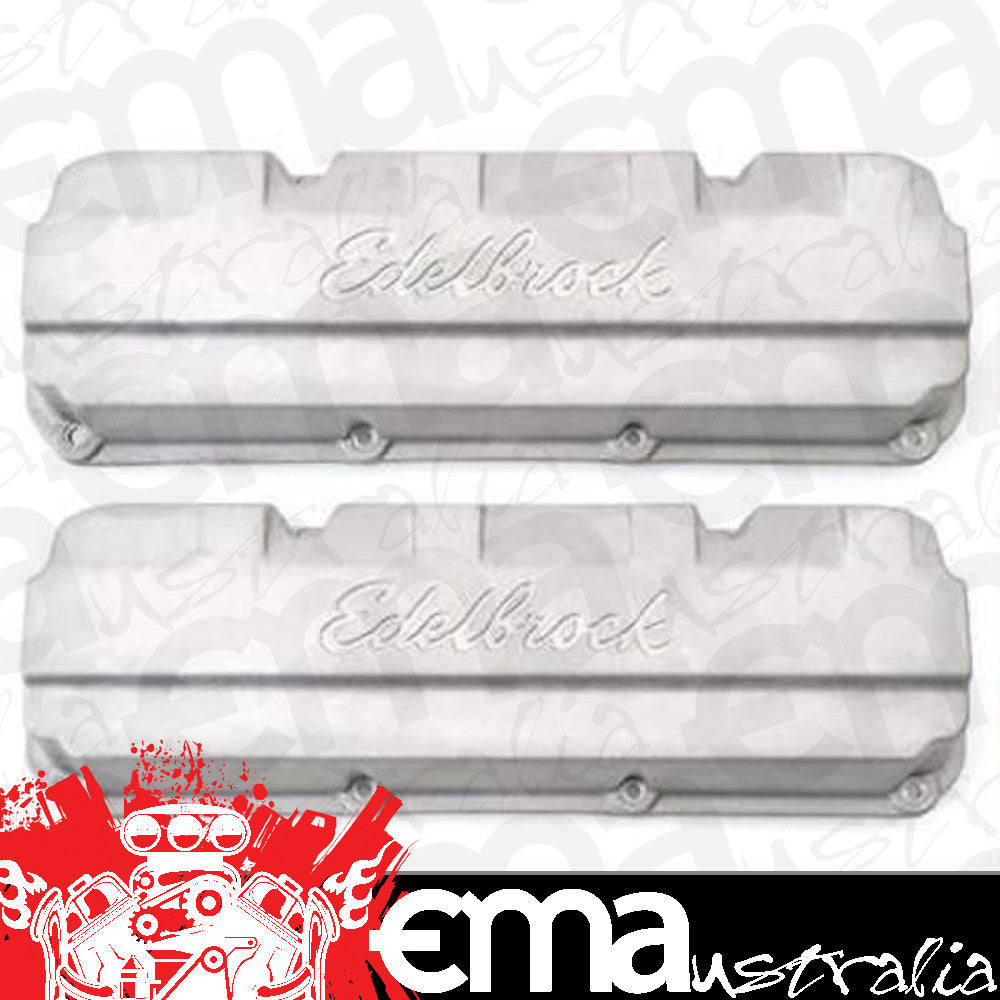 Edelbrock 4267 Glidden Victor SC-1 Valve Cover Set #4267 For Small-Block Ford Race Engine