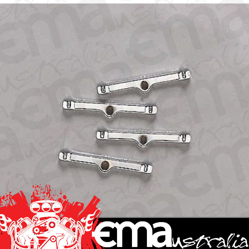 Edelbrock ED4404 Chrome Hold-down tab kit (Small Block Chevy, 4 pieces)
