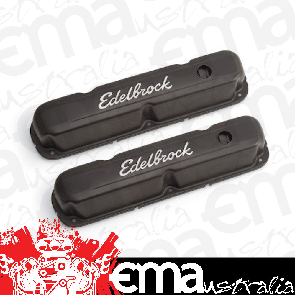 Edelbrock 4473 Signature Series Valve Covers for Chrysler 318-340-360 V8 65-91