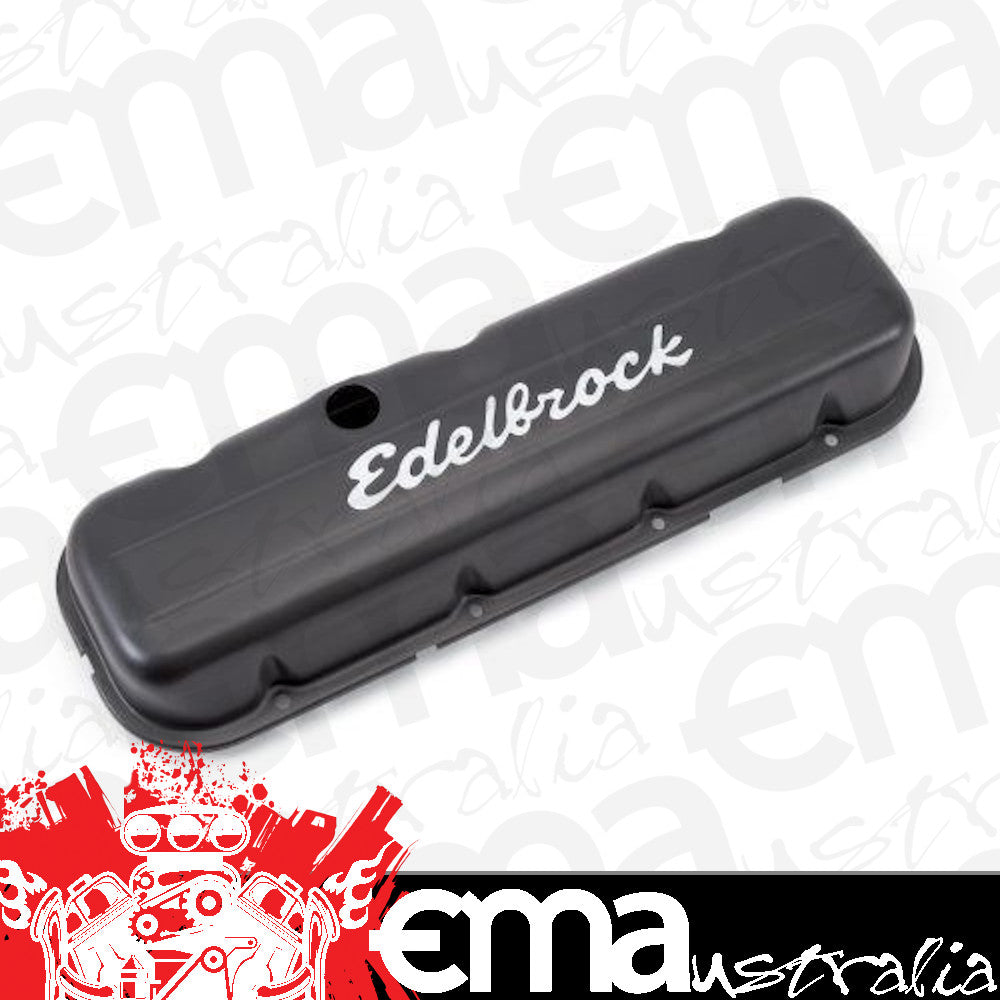 Edelbrock ED4483 Edelbrock Signature Series Black Valve Covers Chev BB 396-454 2.6" High ED4483