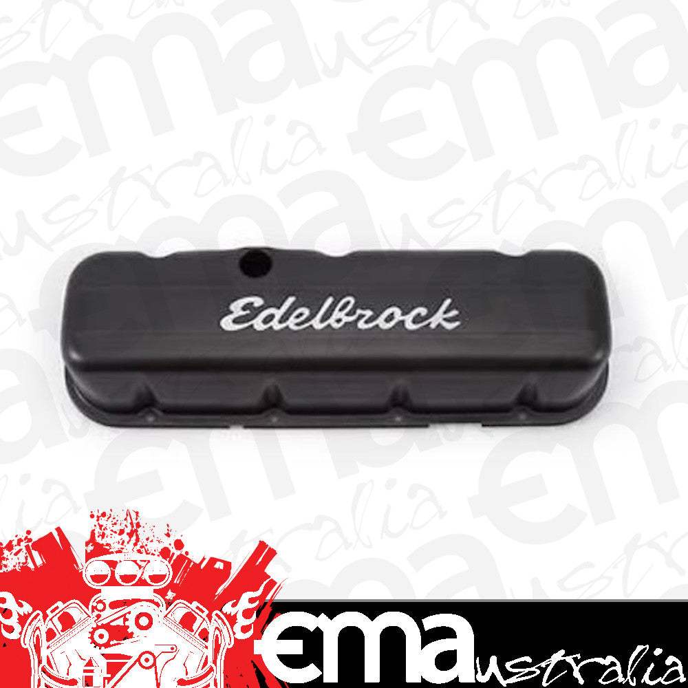 Edelbrock ED4683 Chev BB Signature Series Black Valve Covers