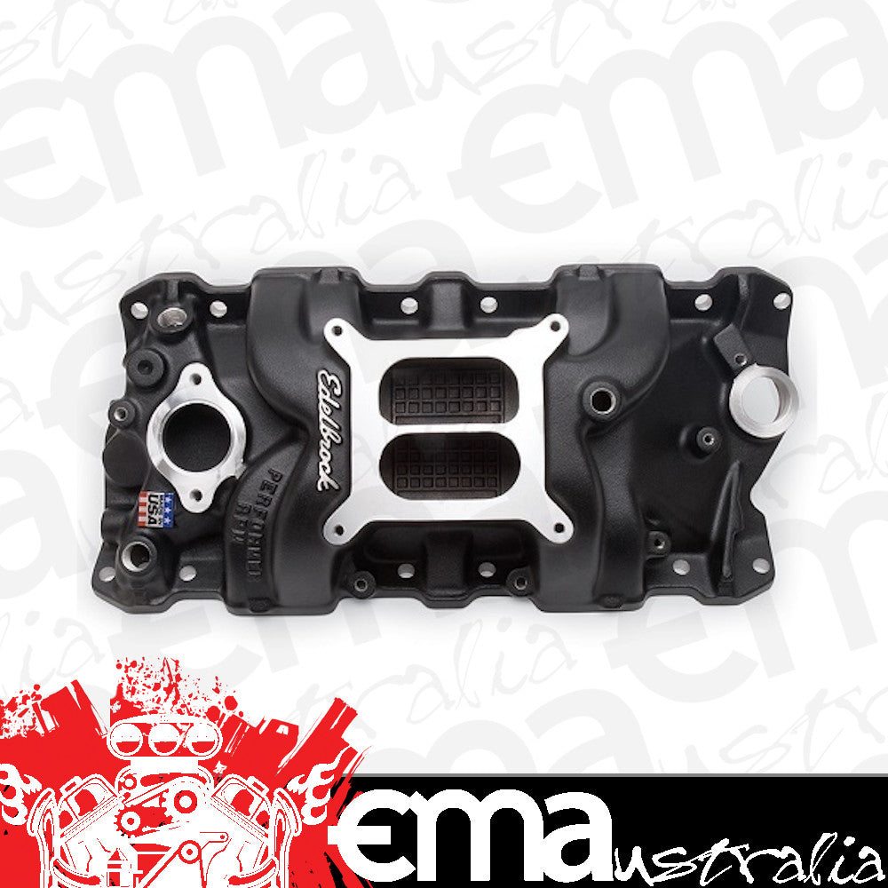 Edelbrock ED71013 Chev SB 262-400 V8 Performer RPM Intake Manifold Black