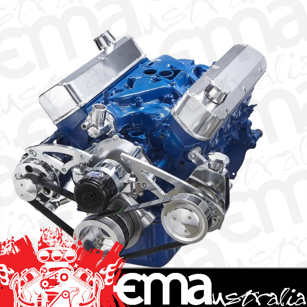 CVF Racing CVF-302-SERPENTINE-PS-EWP 302-SERPENTINE-PS-EWP Ford 289-302-351W Serpentine Conversion Kit - Alternator & Power Steering w/ Electric Water Pump