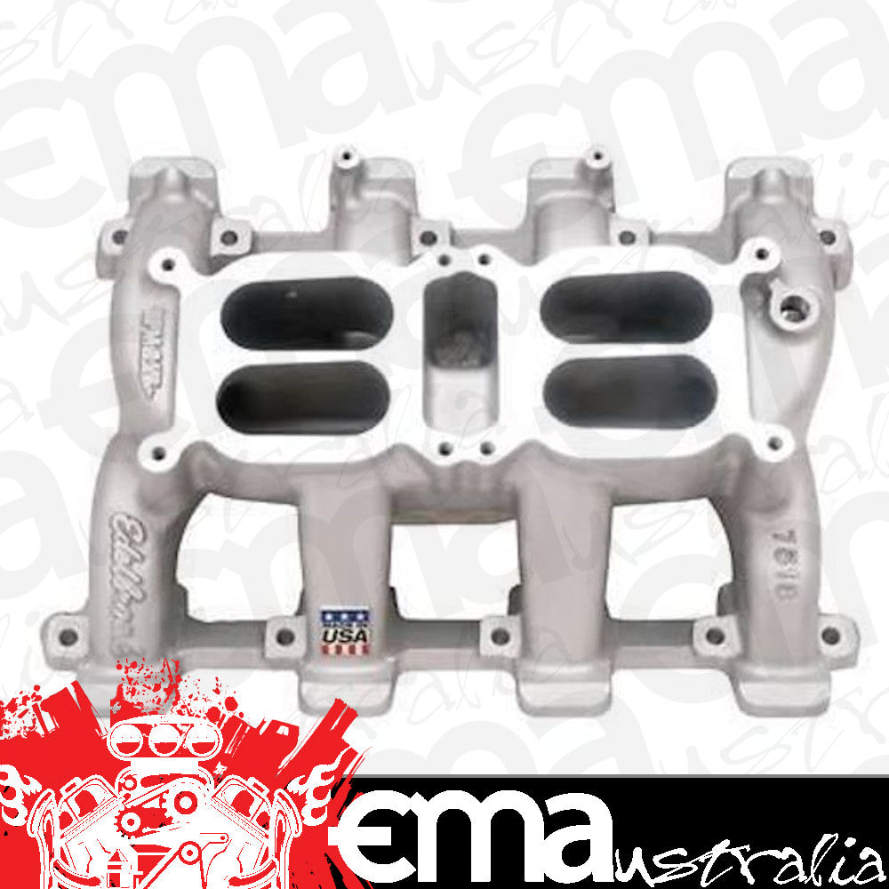 Edelbrock ED7518 Edelbrock Chev S/B LS1 Air Gap Dual Quad Carbureted Intake Manifold ED7518