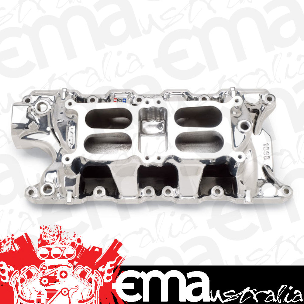 Edelbrock ED75354 RPM Air-Gap Dual Quad Intake Manifold - Endurashine Finish Ford 289-302W 1500-6500 RPM ED75354