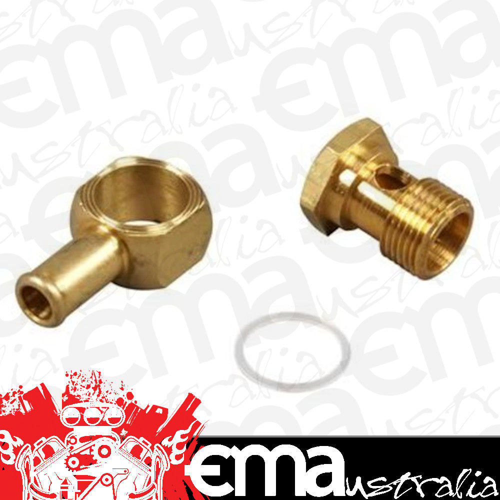 Edelbrock ED8089 Carburetor Fuel Inlet Fitting 5/8''-20 w/ 3/8'' Inlet