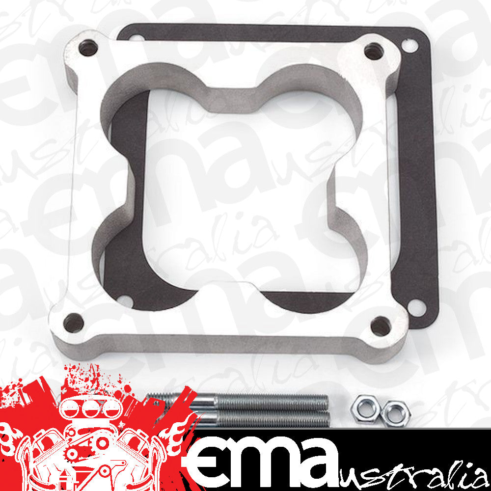 Edelbrock 8718 Carburetor Spacer #8718 Open Cloverleaf Center 1in Thick