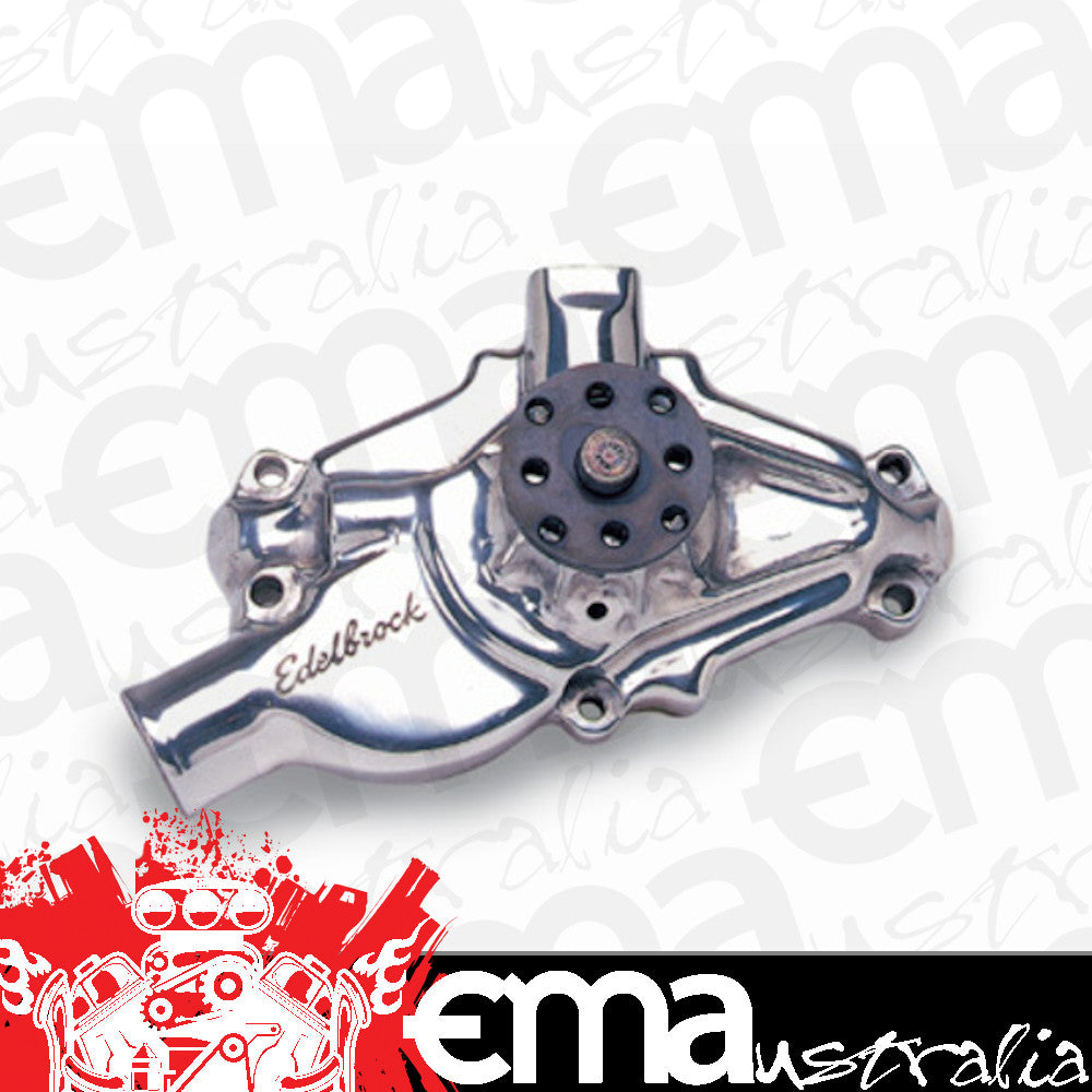 Edelbrock 8820 Water Pump for Small-Block Chevy in Polished Finish (Short)