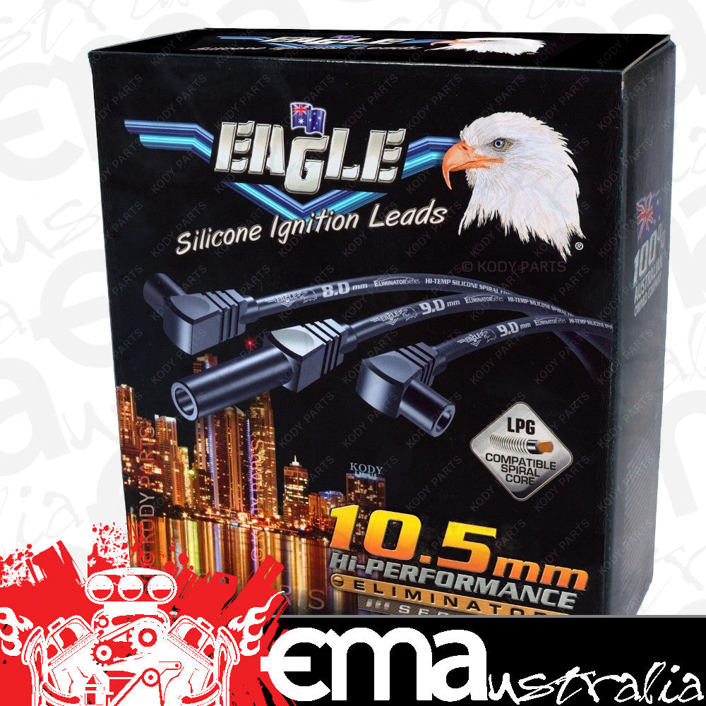 Eagle Specialty Products ELE1058005R Eliminator Series II 10.5mm Universal Lead Set 90? HEI Cap & 90? Plug