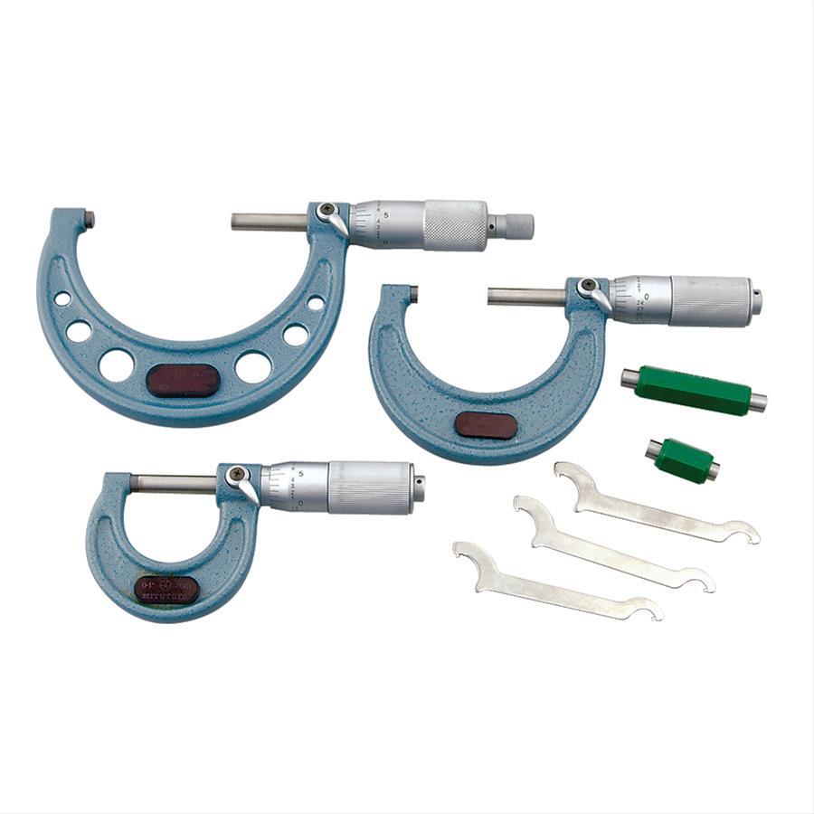 Engine Master Australia EMA-900014 Master Outside Micrometer Sets 0-1" 1-2" 2-3" Carbide Tipped.001" Graduation Set Of 3