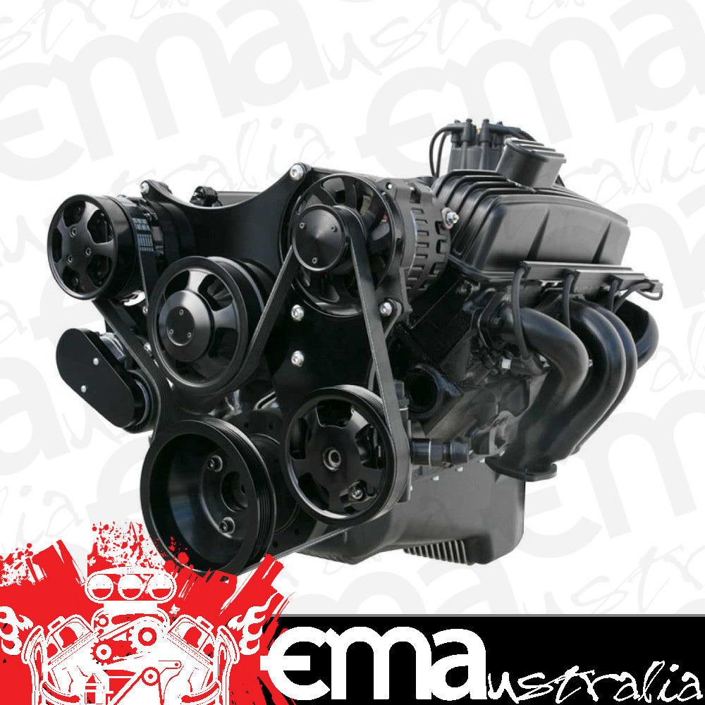 EMA-DS35014BKX Chev Small Block Black Serpentine Kit