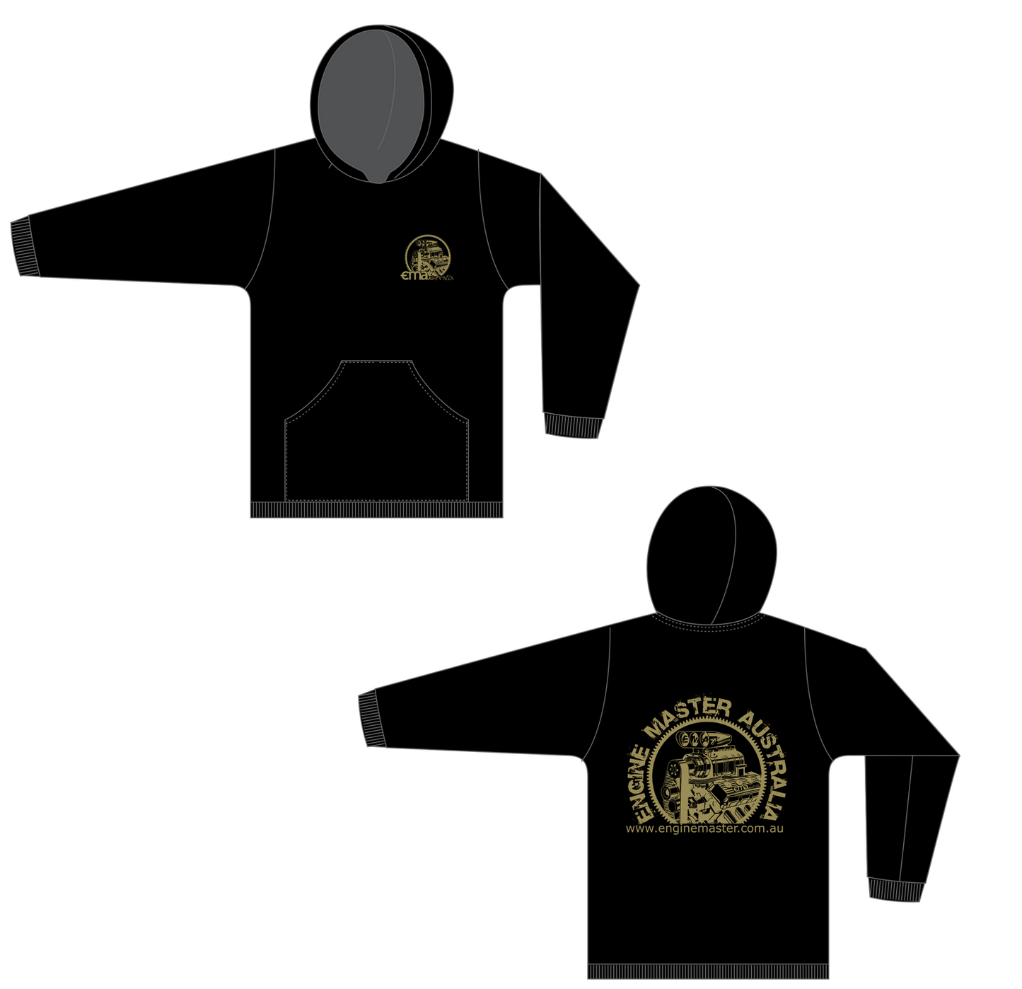 Engine Master *Limited Edition* Gold Metallic Engine Hoodie