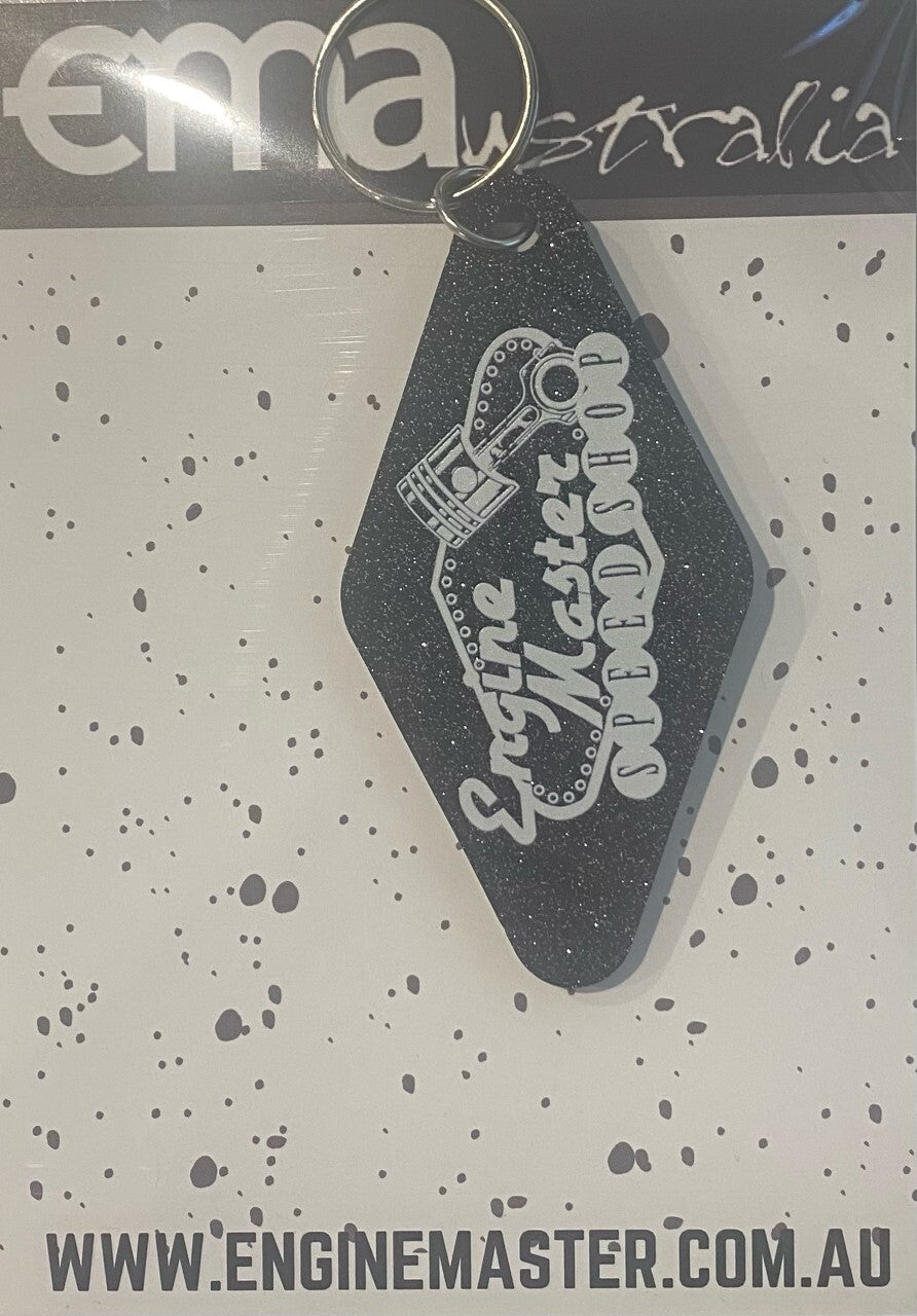 Engine Master Australia Speed Shop Hotel Motel Vintage Keychain Keyring