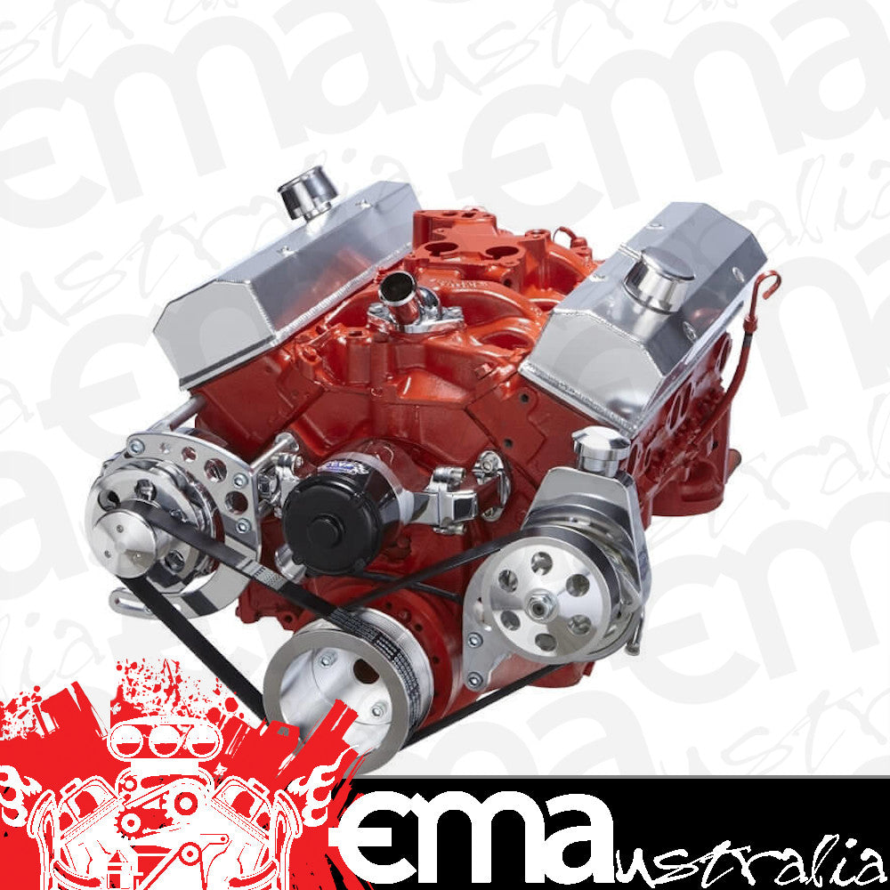 CVF 350-SERPENTINE-PS-C-EWP Chevy Small Block Serpentine Conversion - Power Steering Electric Water Pump