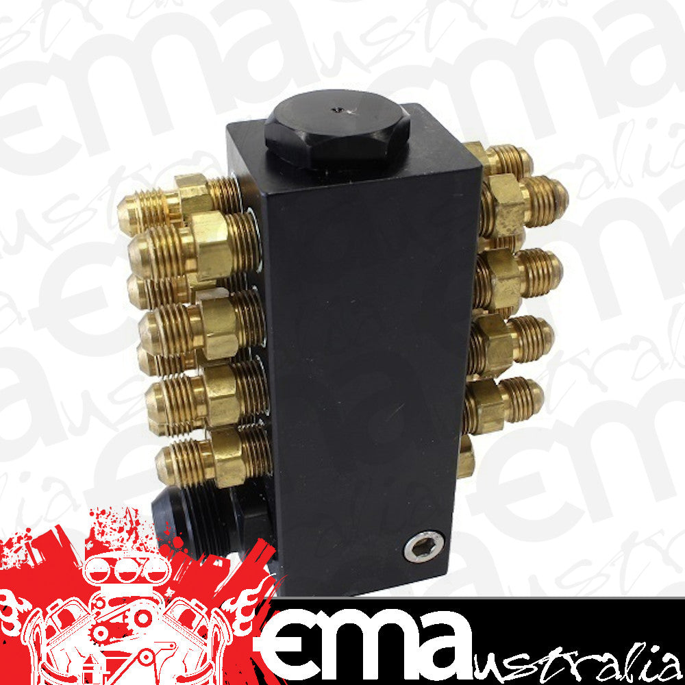 Enderle EN4027B Port Distribution Block w/ -8an Inlet Fitting suit 16 Port Nozzles